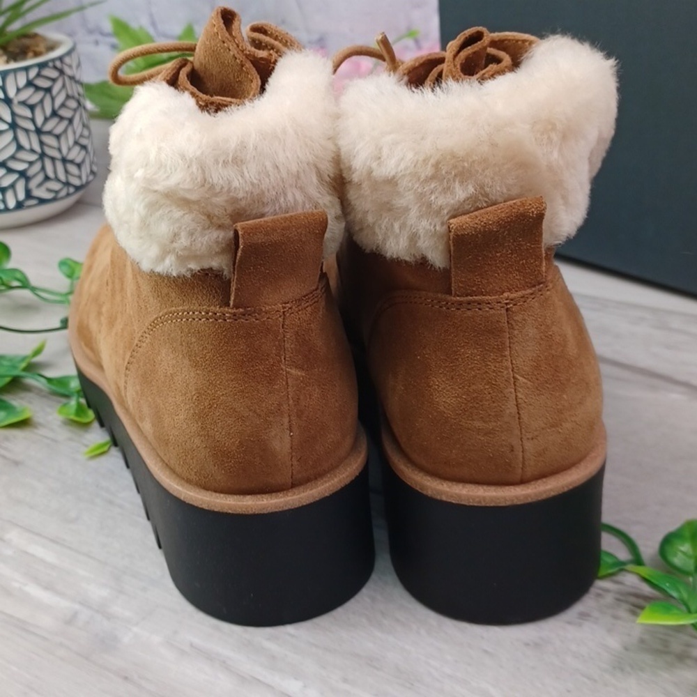 Eileen Fisher Kenille Sport Suede Real Fur Bootie NIB - Picture 5 of 10